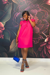 Radiant Bloom Dress | Fuchsia