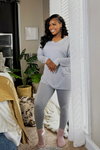 Olivia Long Sleeve Legging Set | Light Grey