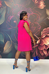 Radiant Bloom Dress | Fuchsia