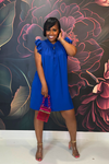 Radiant Bloom Dress | Royal Blue