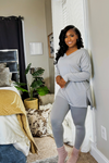 Olivia Long Sleeve Legging Set | Light Grey