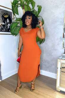  Bella Cap Sleeve Maxi Dress | Orange