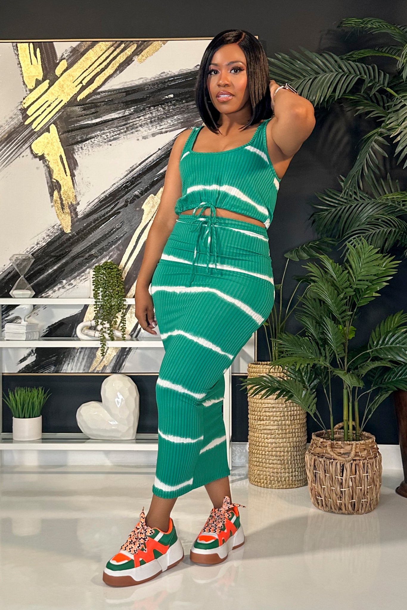 Strut Sis Skirt Set | Green